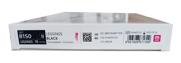 LEGGINGS COMPRESSIONE GRADUATA 18MMHG BLACK 4