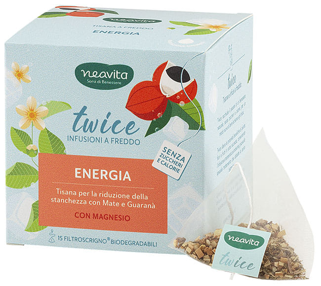 NEAVITA INFUSO TWICE ENERGIA MATE GUARANA' + MAGNESIO 15 FILTRI