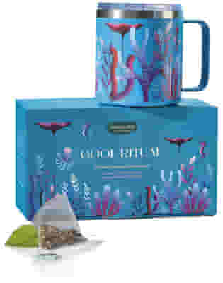 NEAVITA COFANETTO TWICE 3 FILTROSCRIGNO LIME SAMBUCO + 1 MUG THERMOS 330 ML AZZURRO