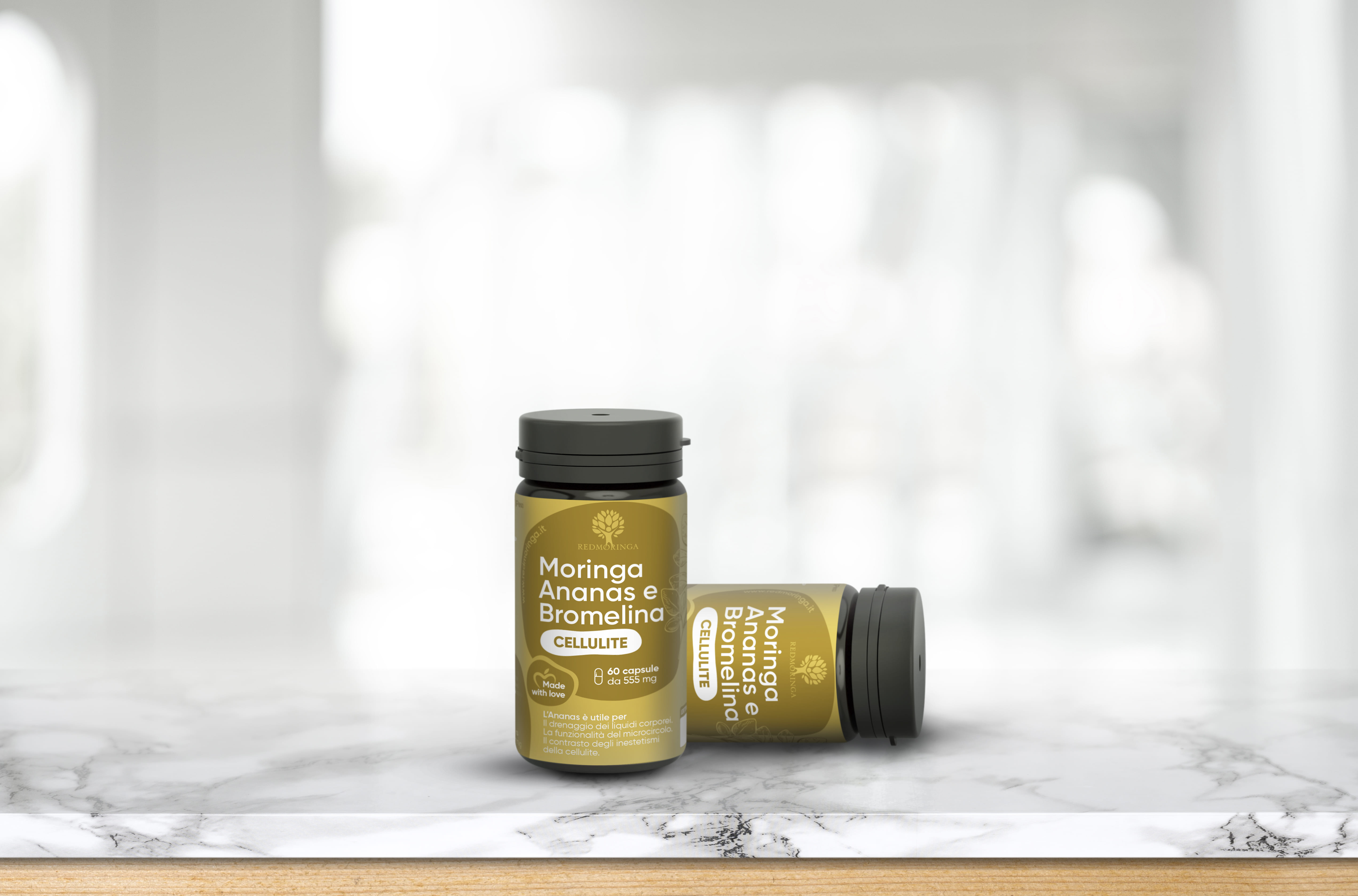 REDMORINGA MORINGA ANANAS BROMELINA 60 CAPSULE