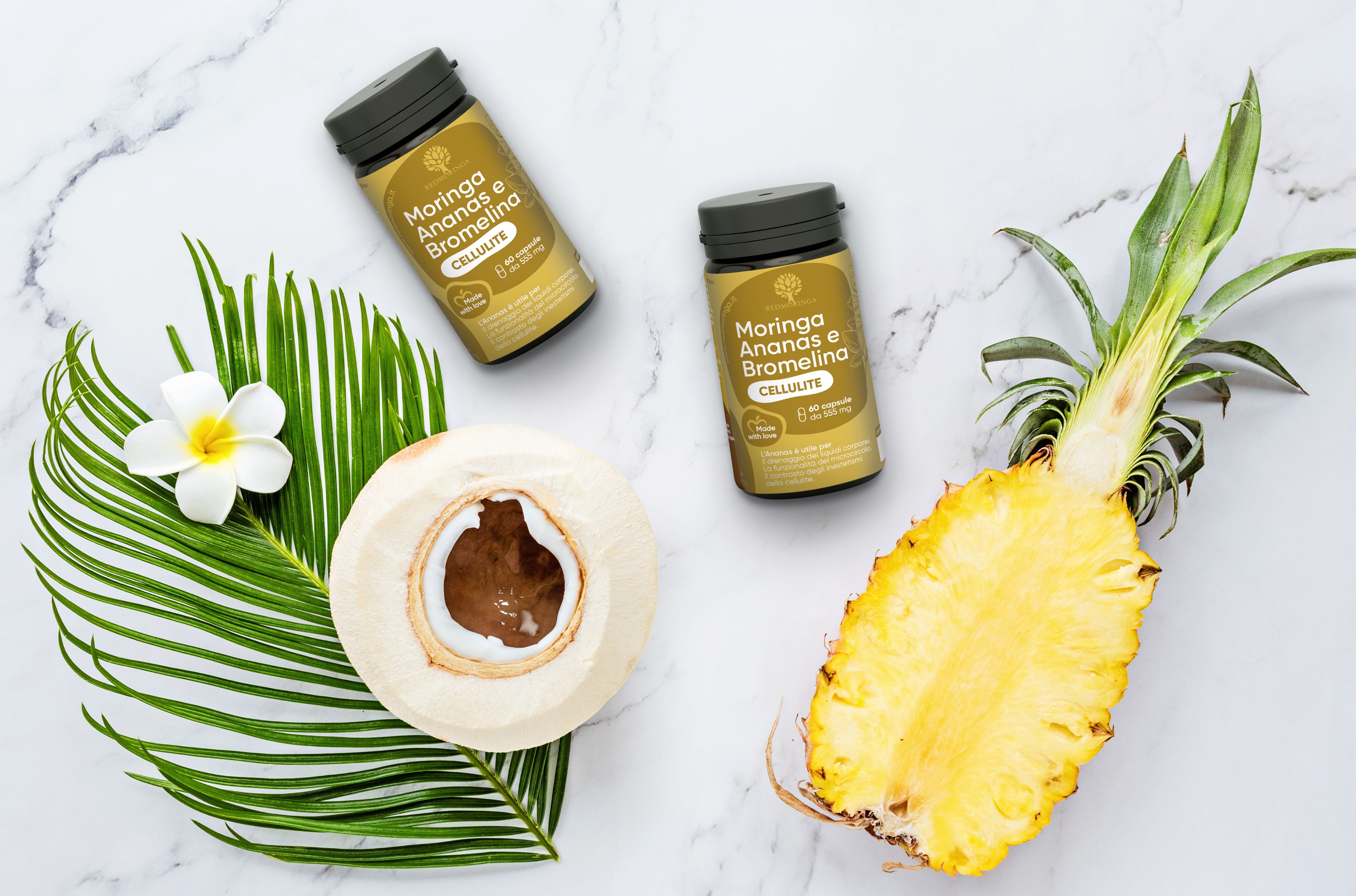 REDMORINGA MORINGA ANANAS BROMELINA 60 CAPSULE