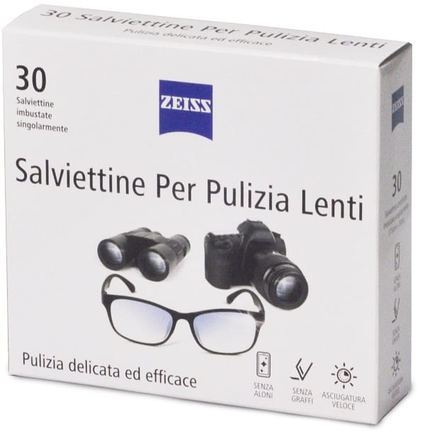ZEISS SALVIETTINE PULIZIA LENTI 30 PEZZI