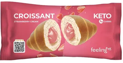 FEELING OK CROISSANT RIPIENO DI CREMA ALLA FRAGOLA 50 G FEELING OK CROISSANT RIPIENO DI CREMA ALLA FRAGOLA 50 G