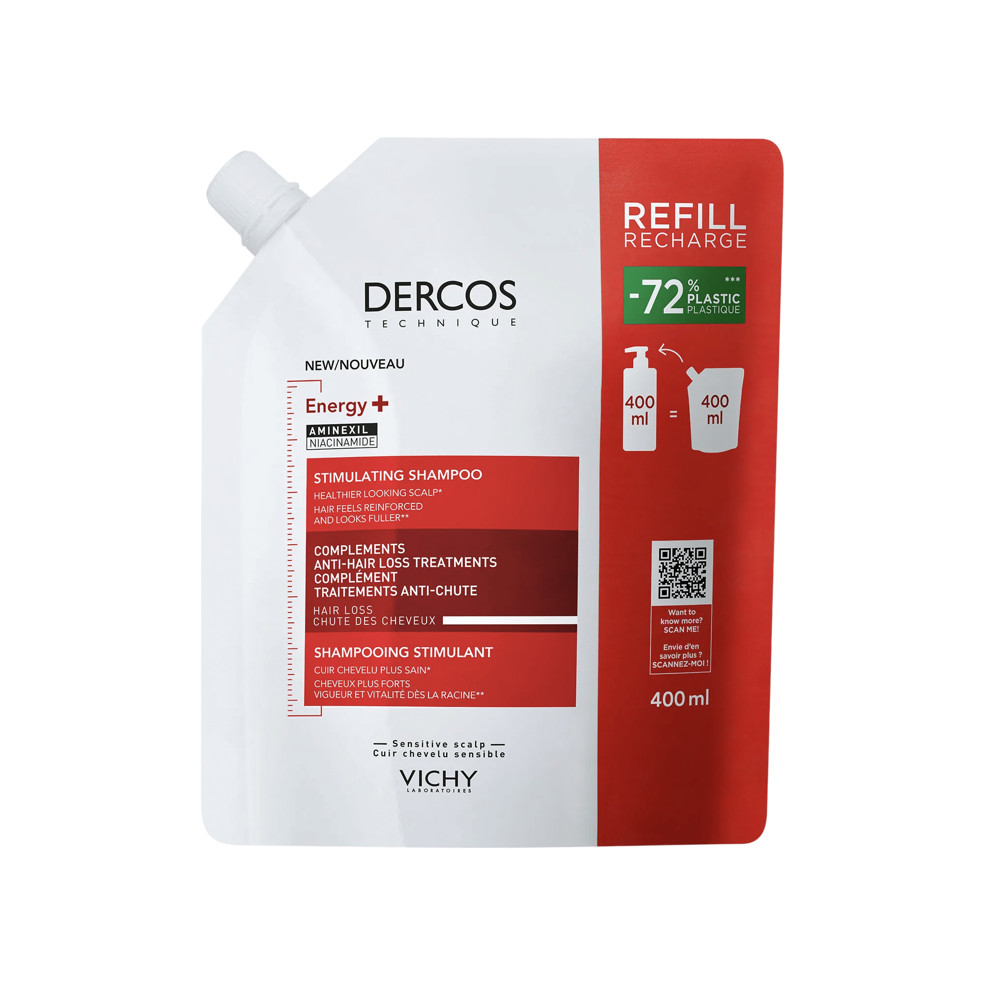 DERCOS TECHNIQUE SHAMPOO ENERGIZZANTE REFILL 400 ML