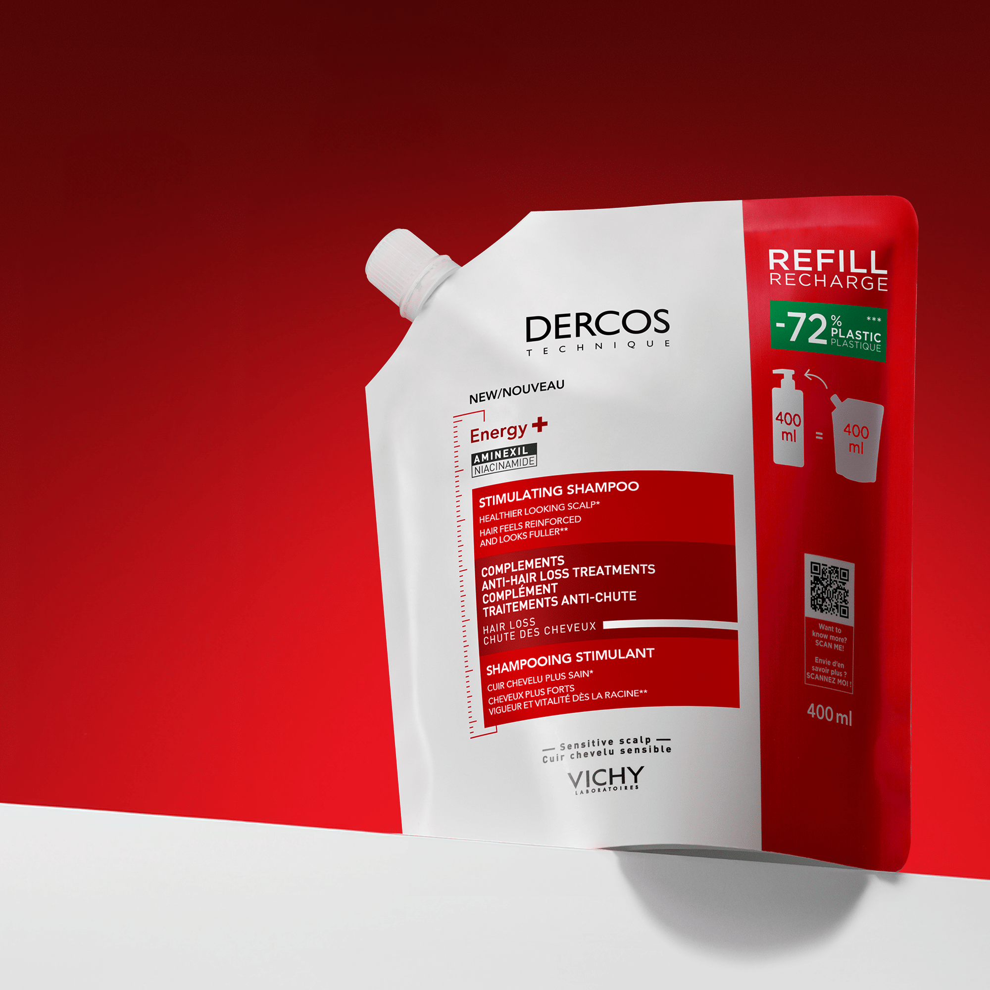 DERCOS TECHNIQUE SHAMPOO ENERGIZZANTE REFILL 400 ML