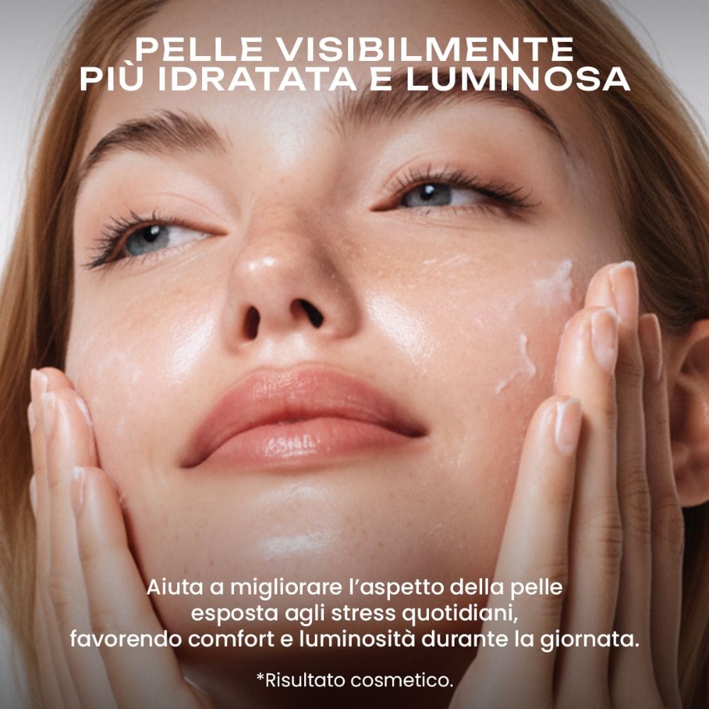 Crema Viso Giorno Idratante Antiossidante con Acido Ialuronico – INEENOS Antioxiday! (50 ml) – protezione quotidiana e luminosità della pelle