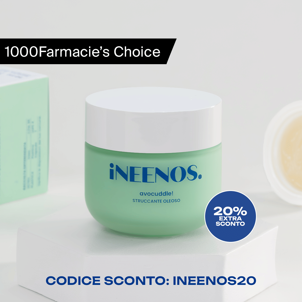 Burro Struccante Nutriente & Delicato – INEENOS Avocuddle! (50 ml) – rimuove make-up e impurità lasciando la pelle morbida e confortevole