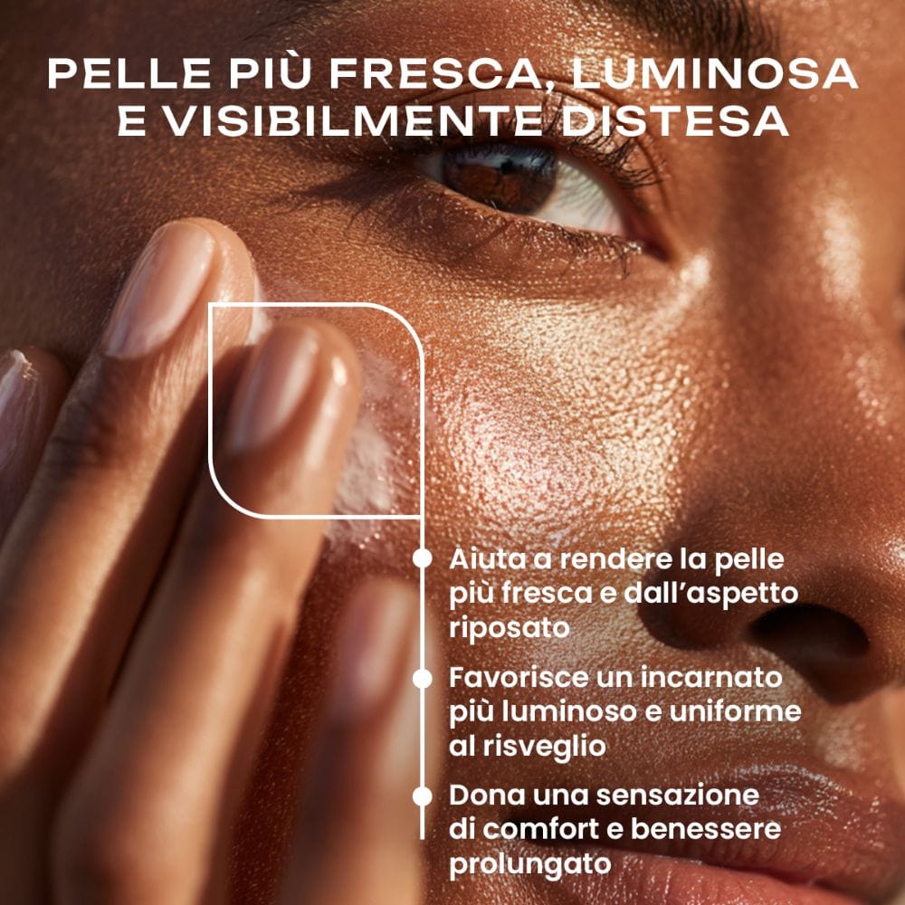 Crema Viso Notte Idratante Nutriente – INEENOS Nightlight! (50 ml) – crema notte illuminante e antiossidante per una pelle morbida e luminosa al risveglio