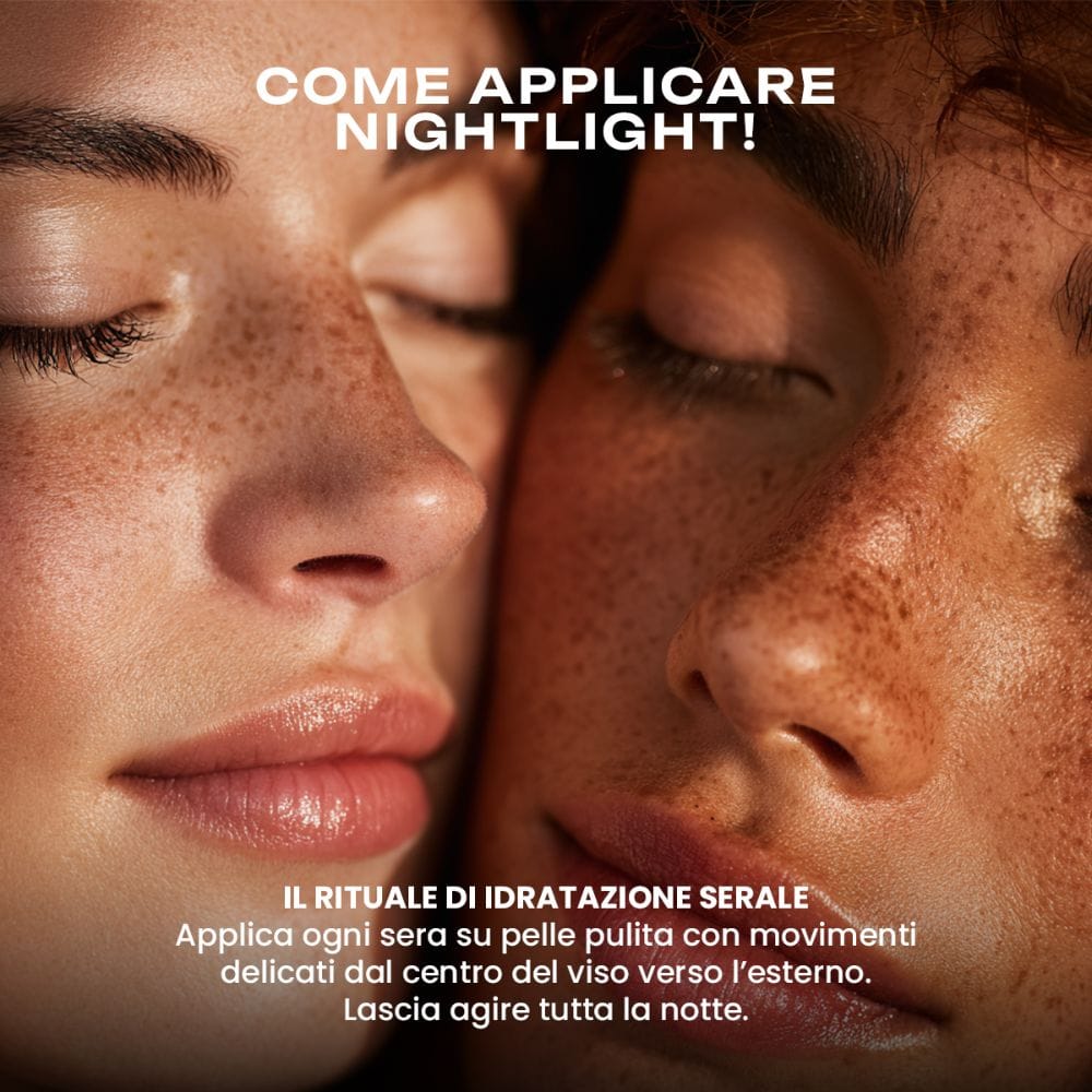 Crema Viso Notte Idratante Nutriente – INEENOS Nightlight! (50 ml) – crema notte illuminante e antiossidante per una pelle morbida e luminosa al risveglio
