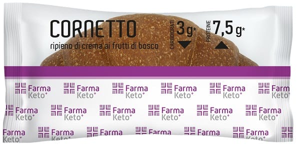 FARMAKETO CORNETTO RIPIENO CREMA FRUTTI DI BOSCO 50 G