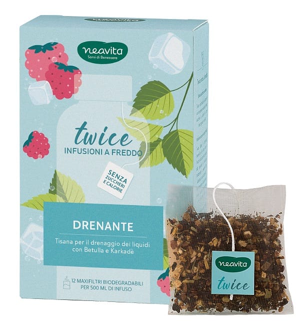 NEAVITA TISANA TWICE DRENANTE MAXI FILTRO TO GO 12 PEZZI DA 6 G