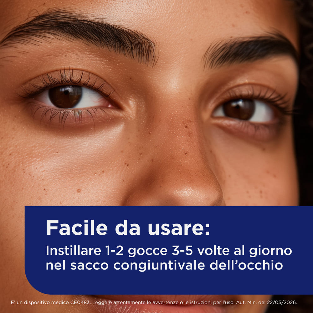 Bepanthenol Collirio Monodose - Lacrime artificiali occhi secchi senza conservanti, 20x0,5ml