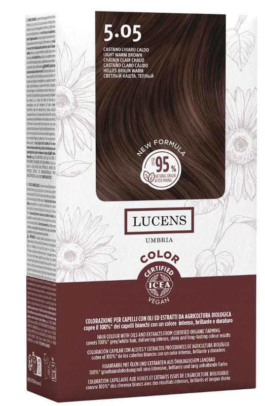LUCENS UMBRIA TINTA COLOR LUCENS 5.05 CASTANO CHIARO CALDO 135 ML