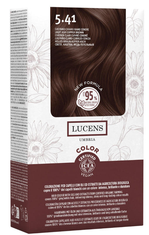 LUCENS UMBRIA TINTA COLOR LUCENS 5.41 CASTANO CHIARO RAME CENERE 135 ML