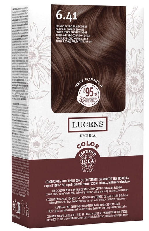 LUCENS UMBRIA TINTA COLOR LUCENS 6.41 BIONDO SCURO RAME CENERE 135 ML