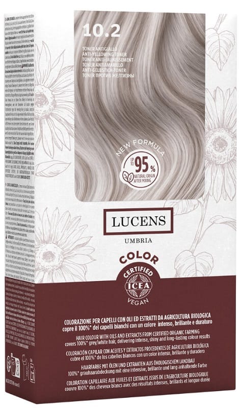 LUCENS UMBRIA TINTA COLOR LUCENS 10.2 TONER ANTIGIALLO 135 ML