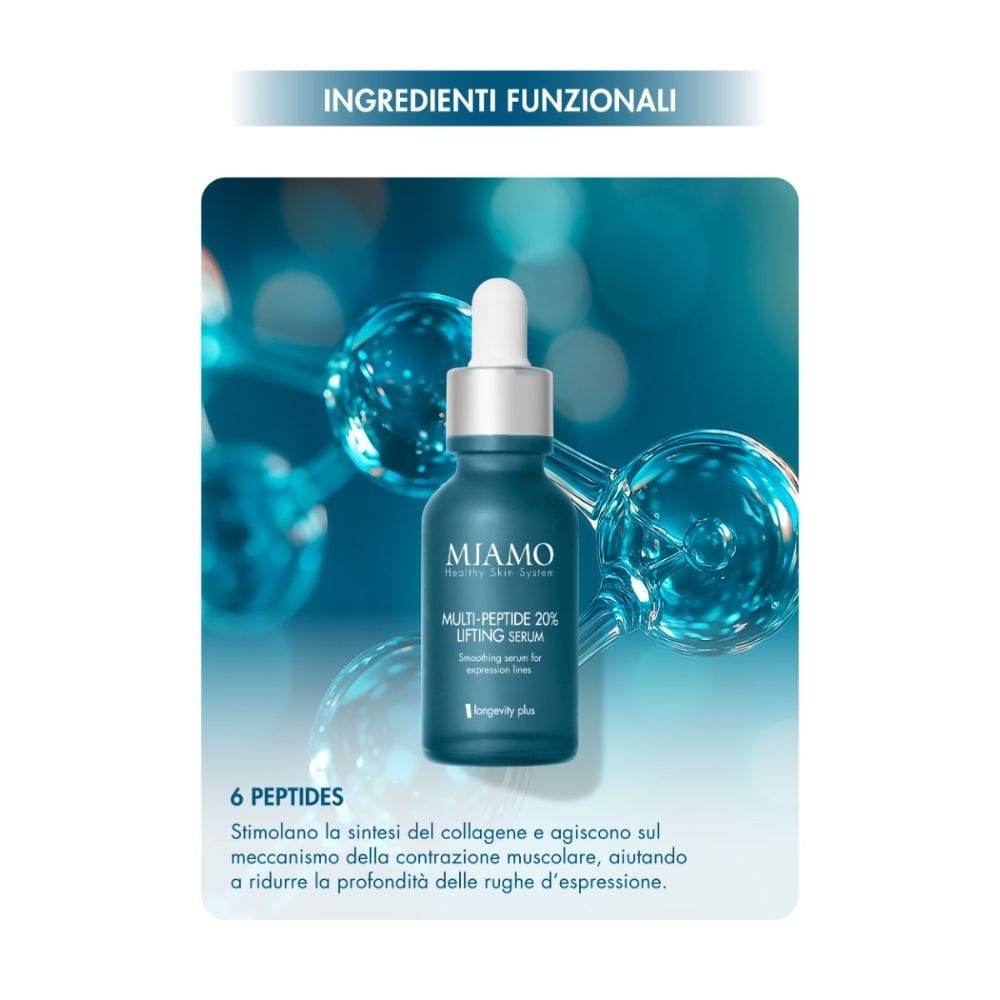 MIAMO 2026 COFANETTO LIFT&AOX MULTI PEPTIDE 20% LIFTING SERUM 30 ML + GF5 GLUTATHIONE AOX BOOST SERUM 10 ML + EPIGENAGE SHOT 1 ML