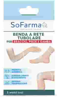 BENDA A RETE TUBOLARE SOFARMAPIU' PER BRACCIO PIEDE E GAMBA 3 METRI TESI