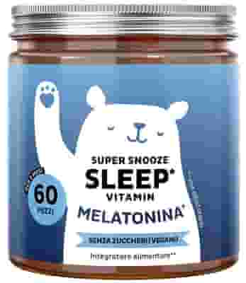 BEARS WITH BENEFITS SUPER SNOOZE SLEEP VITAMIN CON MELATONINA 60 CARAMELLE GOMMOSE CON EDULCORANTI SENZA ZUCCHERI