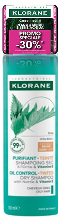 KLORANE SHAMPOO SECCO ORTICA CAPELLI COLORATI 150 ML OFFERTA SPECIALE