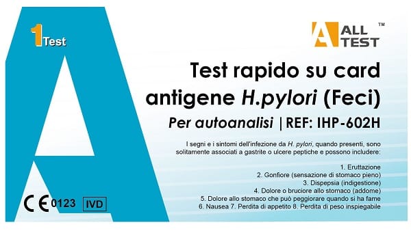 TEST RAPIDO ANTIGENI H PYLORI/IHP-602H