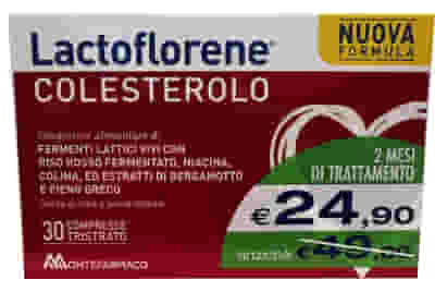 LACTOFLORENE COLESTEROLO 30 COMPRESSE 1,6 G BIPACK SENZA GLUTINE SENZA LATTOSIO