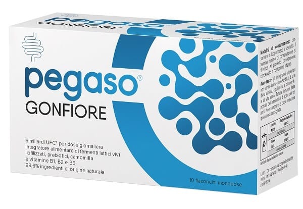 PEGASO GONFIORE 10 FLACONCINI DA 10 ML SENZA GLUTINE NATURALMENTE PRIVO DI LATTOSIO