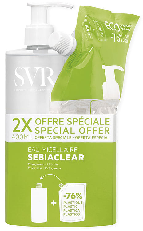 SEBIACLEAR EAU MICELLAIRE 400 ML + REFILL 400 ML