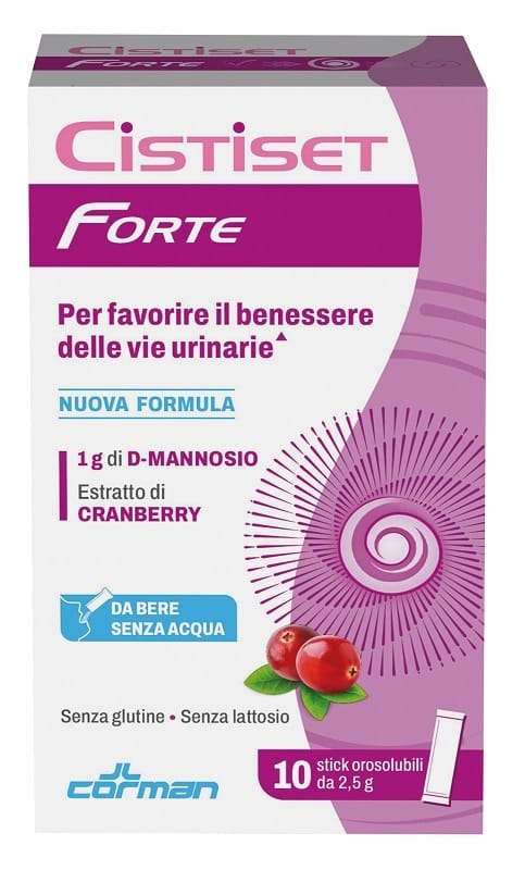 Cistiset Forte 10 Stick Orosolubili 2,5 G Senza Glutine Senza Lattosio