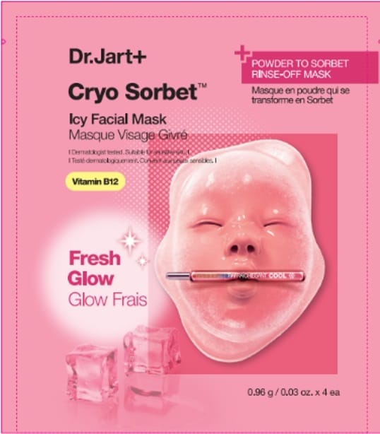 DR JART+ CRYO SORBET ICY FACIAL MASK 4 PEZZI