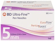 AGO PER PENNA DA INSULINA ULTRAFINE+ GAUGE 31 5MM 7 PEZZI