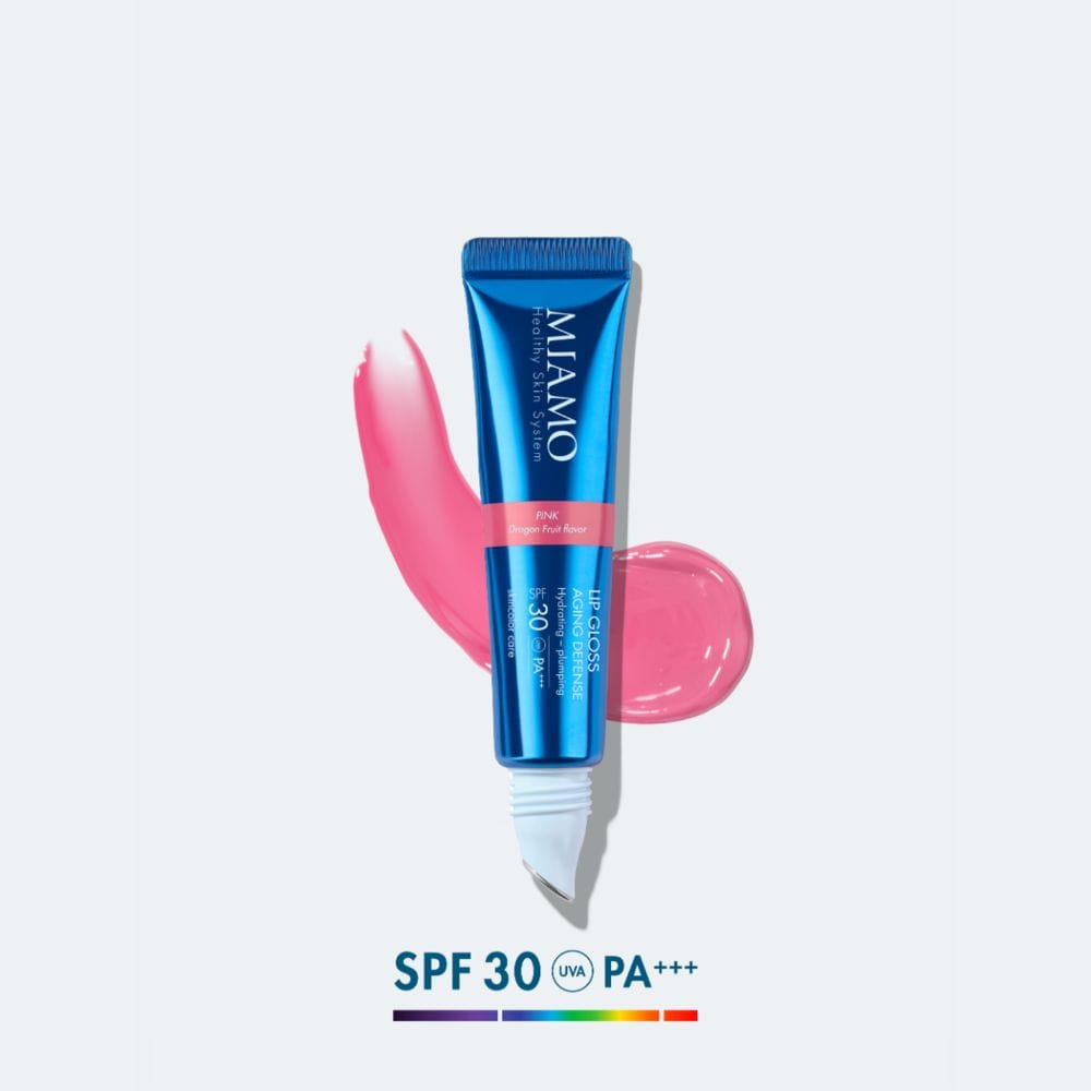 MIAMO SKINCOLOR CARE LIP GLOSS AGING DEFENSE SPF 30+ PINK DRAGON FRUIT FLAVOR 15 ML