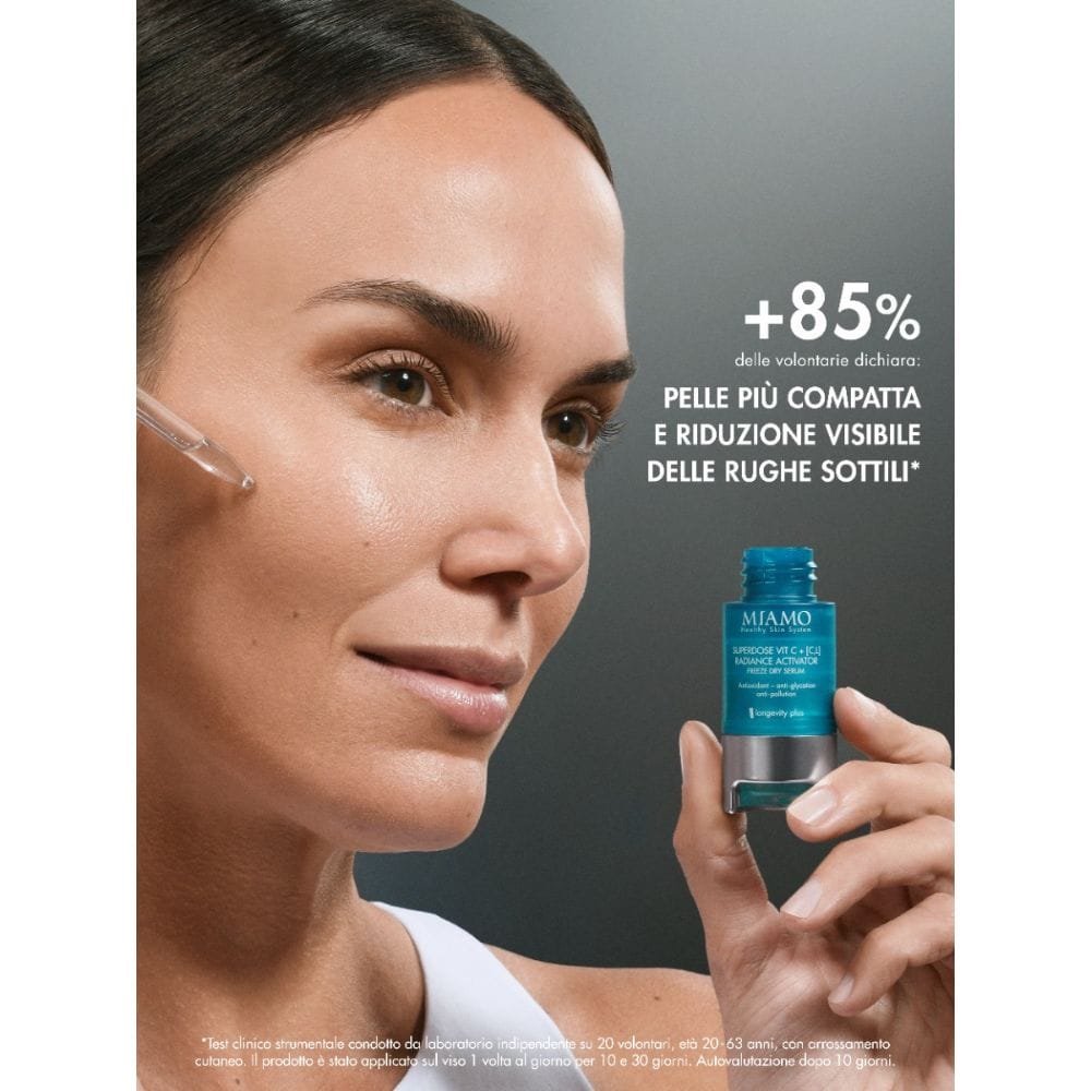 MIAMO LONGEVITY PLUS SUPERDOSE VITC C,L RADIANCE ACTIVATOR FREEZE DRY SERUM 5 ML