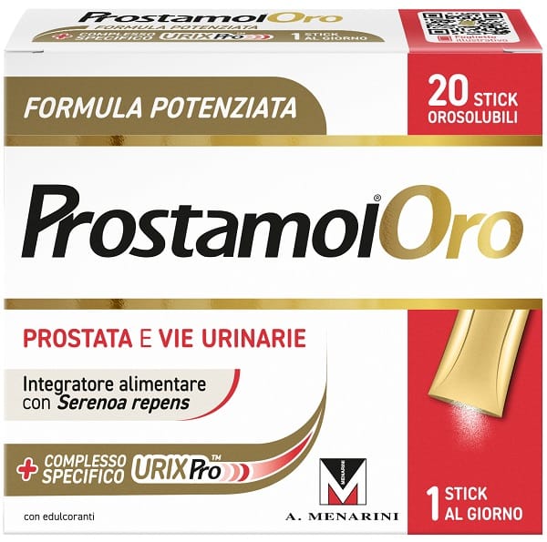 PROSTAMOL ORO 20 STICK OROSOLUBILI DA 1,6 G CON EDULCORANTI SENZA GLUTINE NATURALMENTE PRIVO DI LATTOSIO