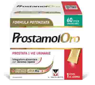 PROSTAMOL ORO 60 STICK OROSOLUBILI DA 1,6 G GUSTO FRUTTI ROSSI CON EDULCORANTI SENZA ZUCCHERI SENZA GLUTINE NATURALMENTE PRIVO DI LATTOSIO