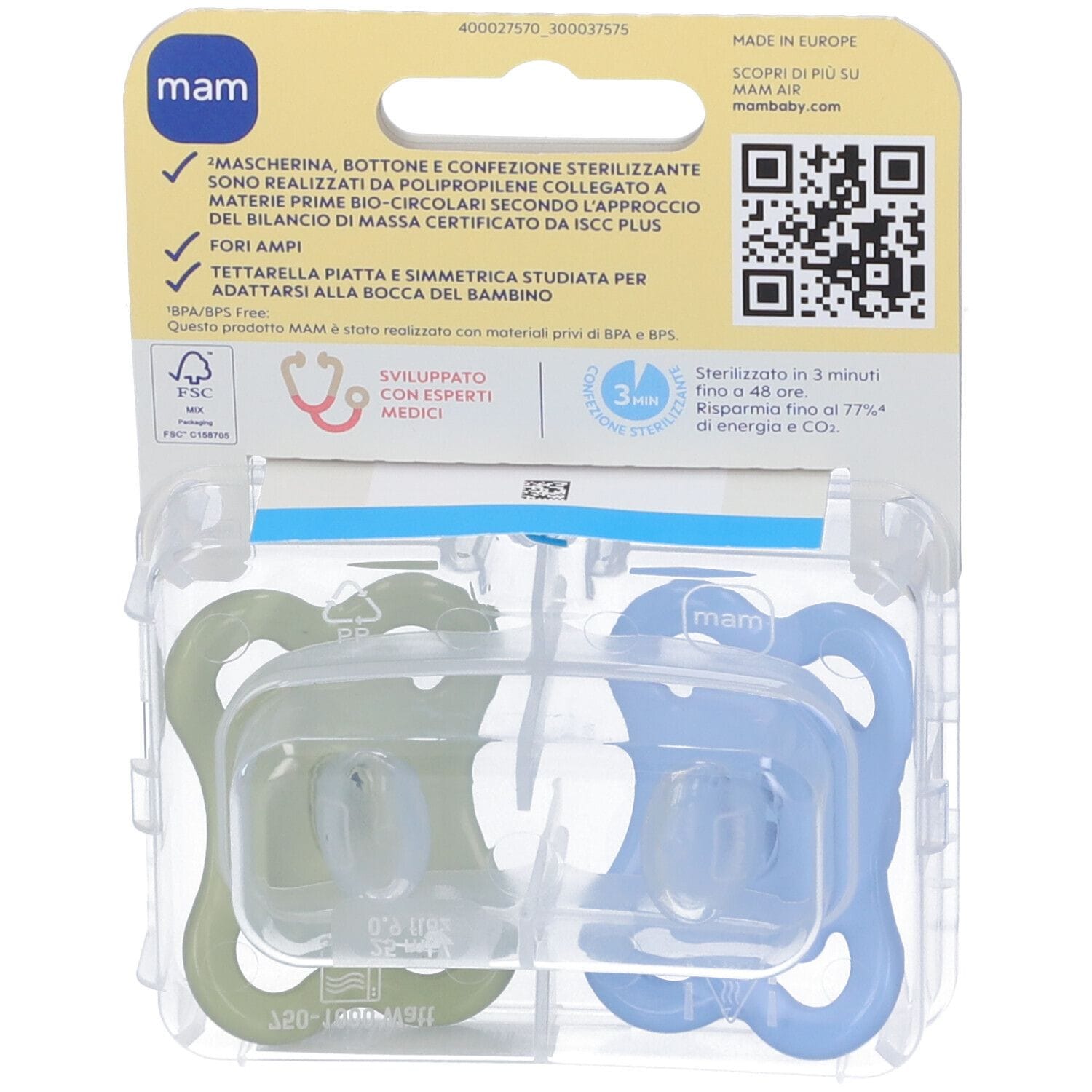 MAM SUCCHIETTO AIR 2-6 MESI 2 PEZZI