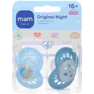 MAM SUCCHIETTO ORIGINAL NIGHT 16+ MESI SILICONE 2 PEZZI