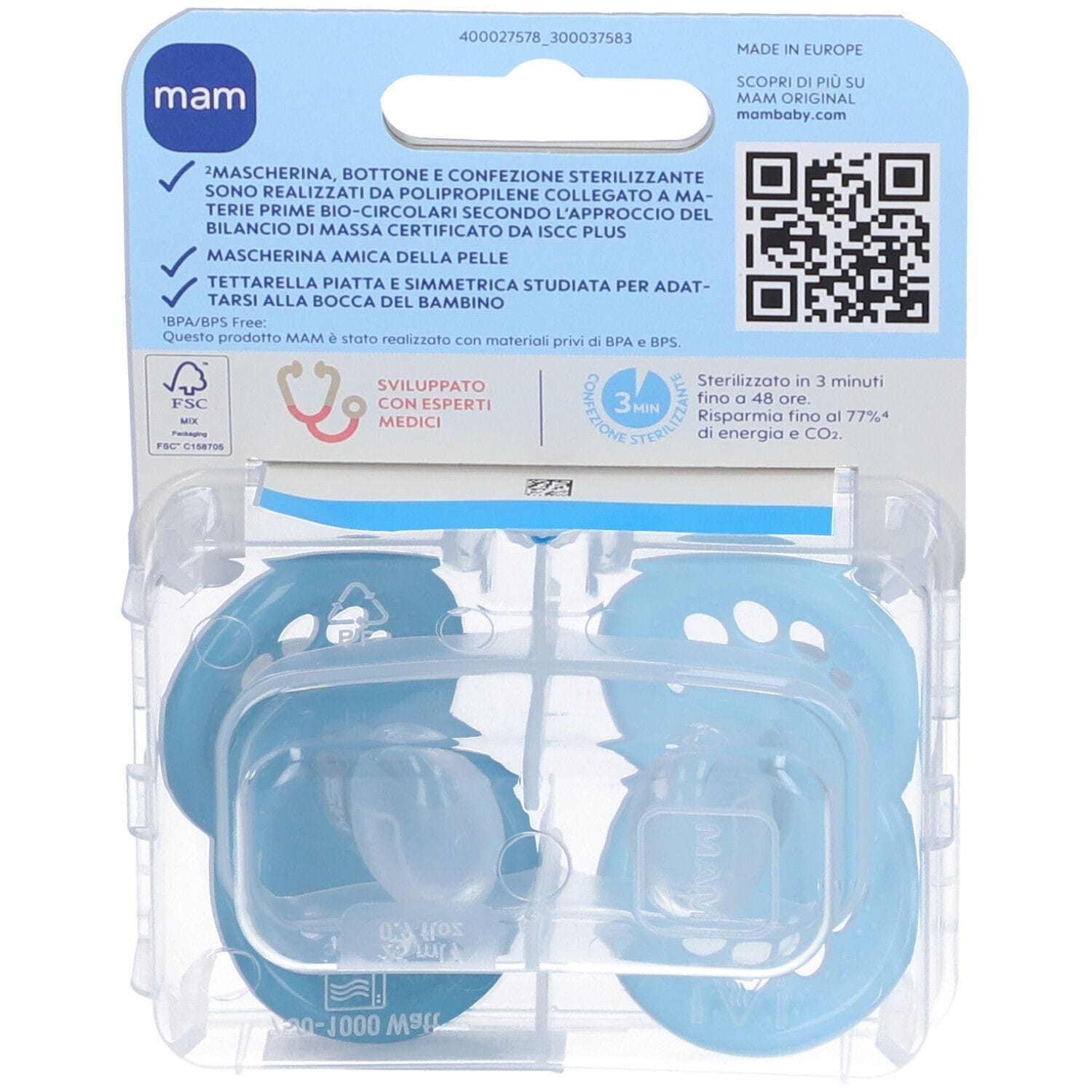 MAM SUCCHIETTO ORIGINAL NIGHT 16+ MESI SILICONE 2 PEZZI