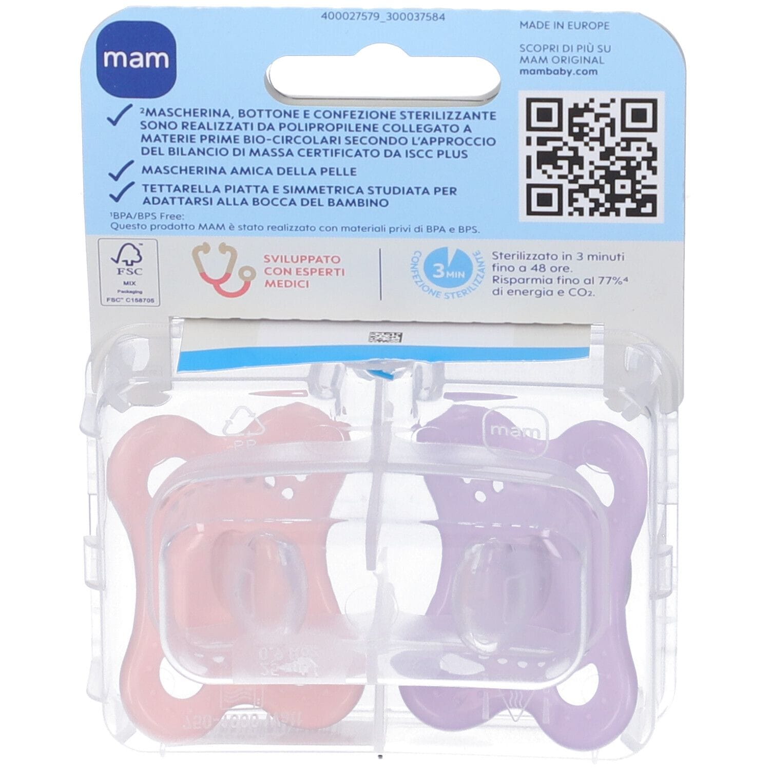 MAM SUCCHIETTO ORIGINAL NIGHT 2-6 MESI SILICONE 2 PEZZI