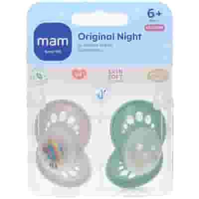 MAM SUCCHIETTO ORIGINAL NIGHT 6+ MESI SILICONE 2 PEZZI
