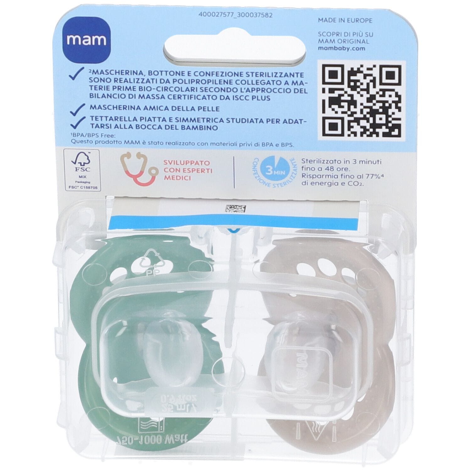 MAM SUCCHIETTO ORIGINAL NIGHT 6+ MESI SILICONE 2 PEZZI