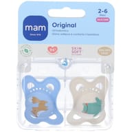 MAM SUCCHIETTO ORIGINAL 2-6 MESI SILICONE 2 PEZZI