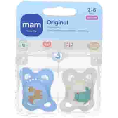 MAM SUCCHIETTO ORIGINAL 2-6 MESI SILICONE 2 PEZZI