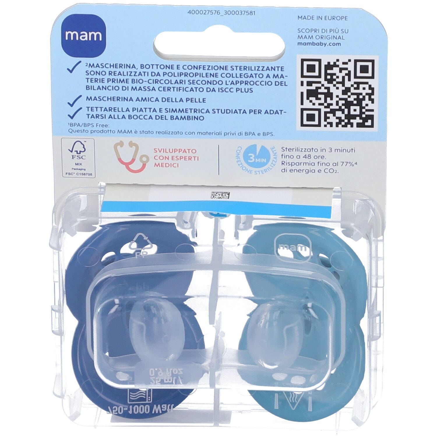 MAM SUCCHIETTO ORIGINAL 6+ MESI SILICONE 2 PEZZI