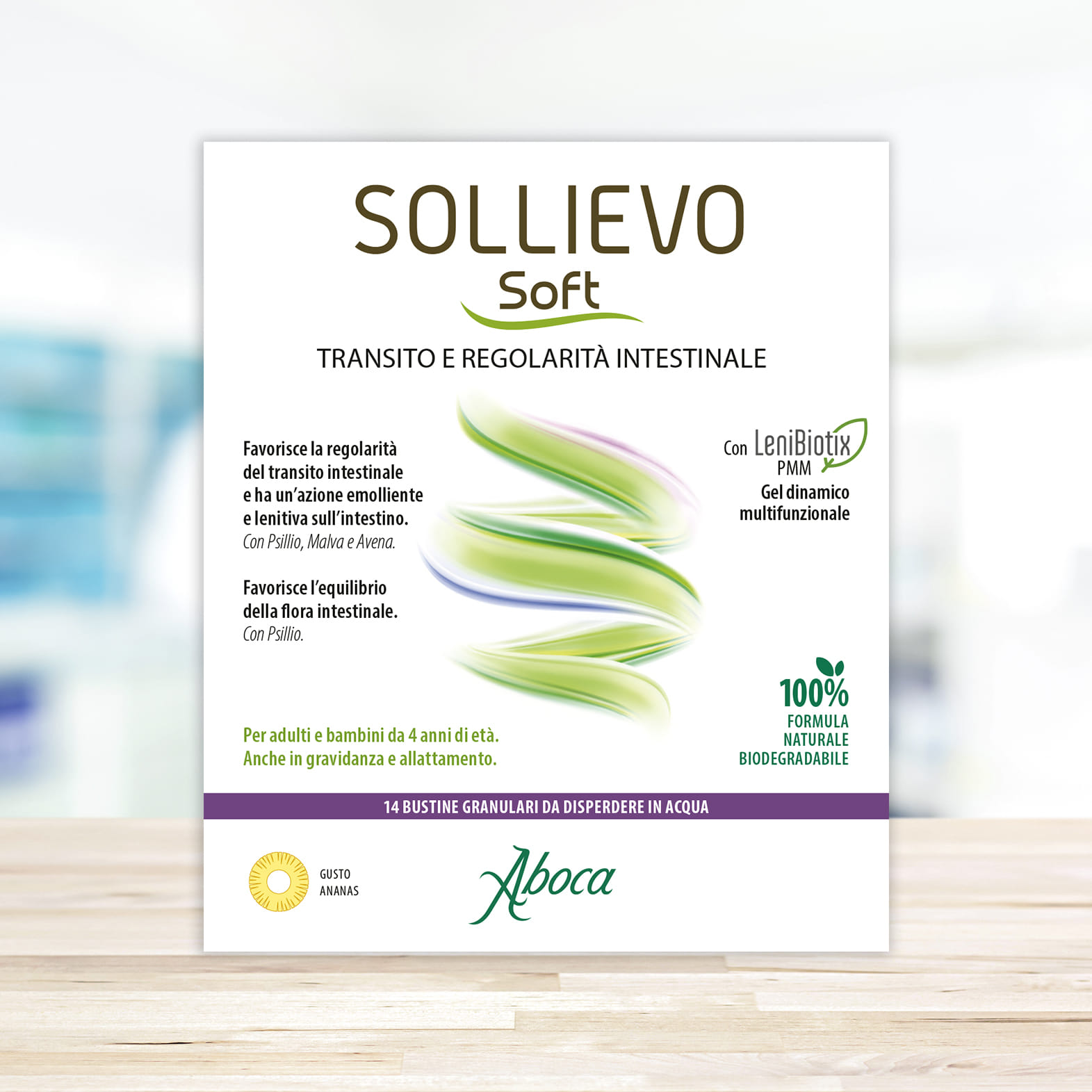 SOLLIEVO SOFT 14 BUSTINE GRANULARI DA 3,8 G SENZA GLUTINE SENZA LATTOSIO SENZA ZUCCHERI AGGIUNTI
