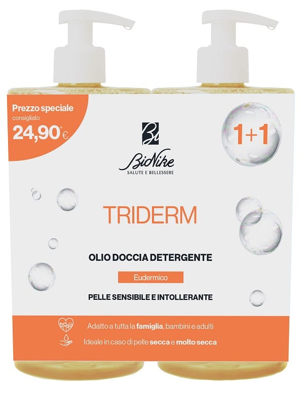 TRIDERM BIPACK OLIO DOCCIA DETERGENTE 750 ML offerta speciale