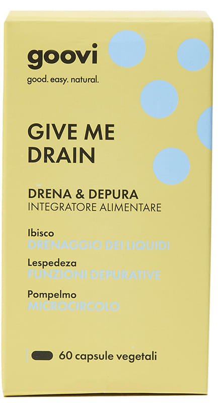GOOVI GIVE ME DRAIN 60 CAPSULE VEGETALI SENZA GLUTINE NATURALMENTE PRIVO DI LATTOSIO