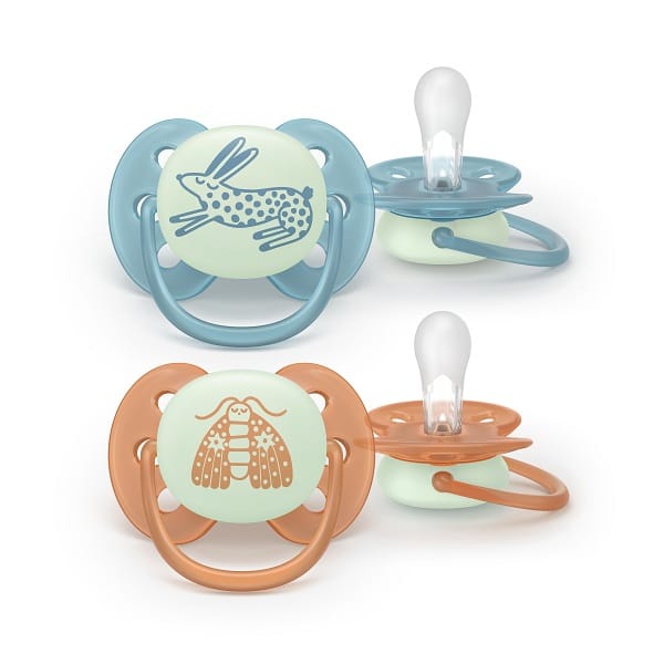PHILIPS AVENT 2 SUCCHIETTI ULTRA SOFT NIGHT 18M+ FARFALLA/LEPRE