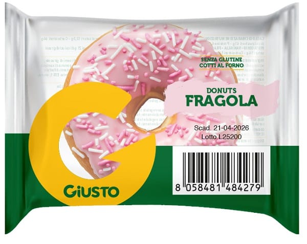GIUSTO SENZA GLUTINE DONUTS FRAGOLA 35 G
