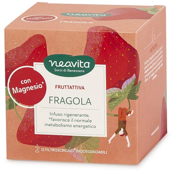 NEAVITA FRUTTATTIVA FRAGOLA E MAGNESIO 12 FILTRI 2,8 G